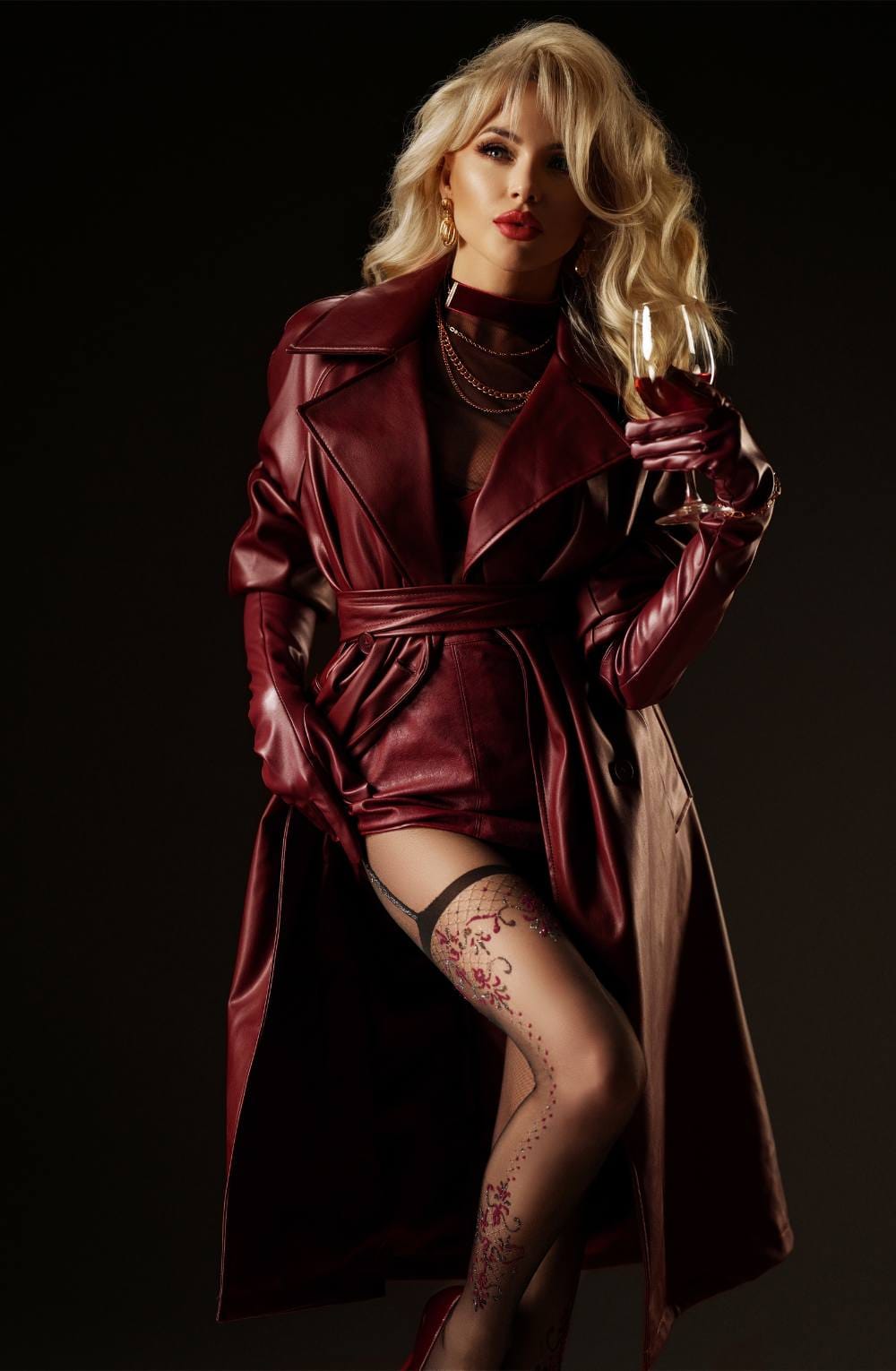 Black Secret BS170 Open Crotch Tights Black