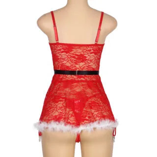 YesX YX7875 Christmas Sexy Floral Babydoll