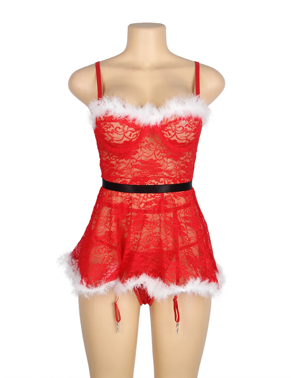 YesX YX7875 Christmas Sexy Floral Babydoll
