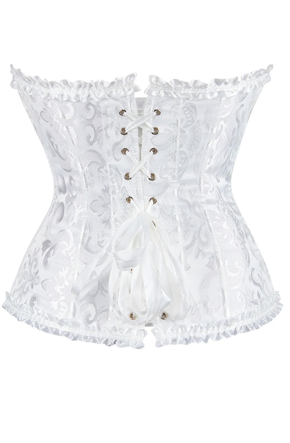 YesX YX887 Elegant White Brocade Corset up to 2XL